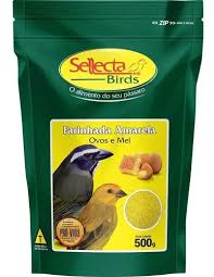 Farinhada Amarela Sellecta Ovos e Mel 500g Alimento para Aves