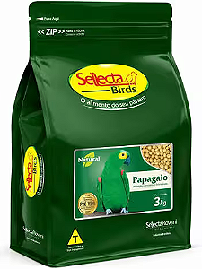 Ração Sellecta Extrusado Natural para Papagaio 3kg Alimento Completo para Aves