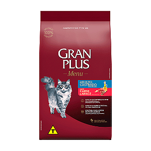 GranPlus Menu Gatos Castrados Carne e Arroz 10kg
