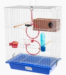 Gaiola Brasil para Periquito Azul Epóxi – 40 × 27 × 51cm