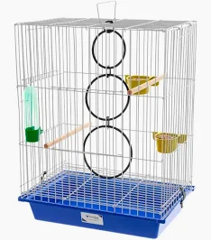 Gaiola Brasil Azul Epóxi – 40 × 27 × 51cm
