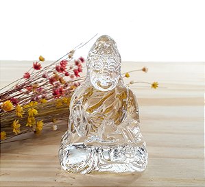Buda Translúcido de Cristal