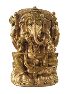 Estatueta Ganesha Dourado