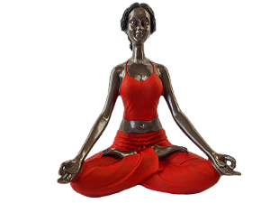 Escultura Yoga Meditação Vermelha