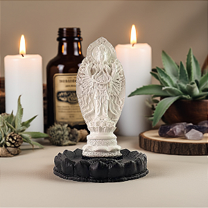 Deusa Kuan Yin Incensário Branco