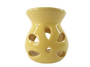 Aromatizador em Cerâmica Flores - Amarelo