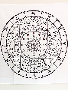 Toalha Roda Astrológica - Branca