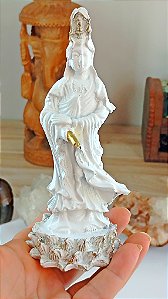 Estatueta Kuan Yin Branca