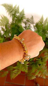Pulseira de Cristal Oxum com Pingentes