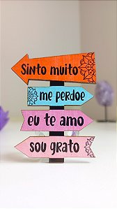 Imã plaquinha decorativa ho'oponopono