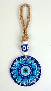 Enfeite Olho Grego com Corda de Sisal