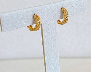 Mini Argolinha 10mm de Elos Banhada a Ouro 18k