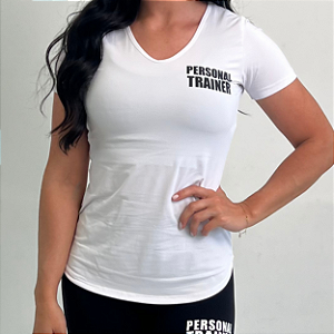 Baby Look Poliamida Personal Trainer Branca