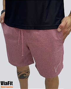 Bermuda Masculina ViaFit Rosa Mescla