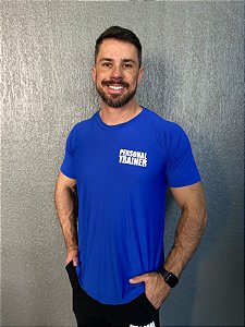 Camiseta Poliamida Personal Trainer Masculina Azul Royal