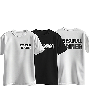 Combo 3 Camisetas Oversized Personal Trainer 100% Algodão