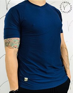 Camiseta Poliamida Azul Marinho Masculina