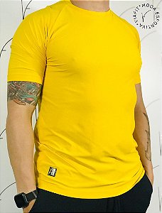 Camiseta Poliamida Amarela Masculina