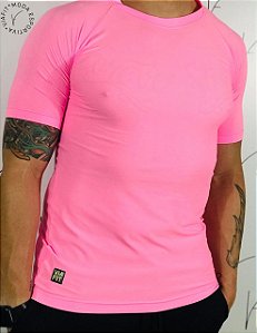Camiseta Poliamida Rosa Masculina