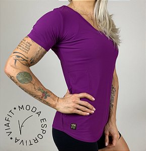 Baby Look Poliamida Roxa