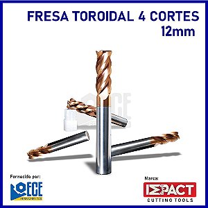 Fresa Toroidal Metal Duro 55HRC 4C R0.5 12mmx30x75 H12