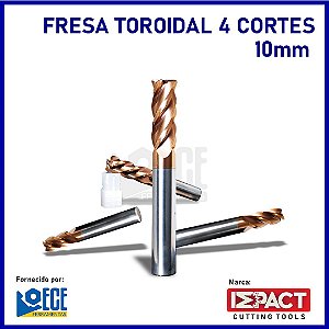 Fresa Toroidal Metal Duro 55HRC 4C R0.5 10mmx25x75 H10