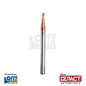Fresa Esférica Metal Duro 55HRC 2C 2mmx6x75 H4