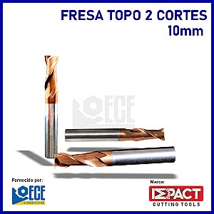 Fresa Reta Metal Duro 55HRC 2C 10mmx25x75 H10