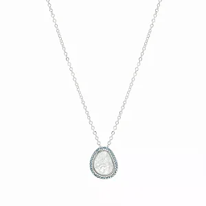 COLAR ZIRCONIA ICE BLUE ZIRCONIA AZUL ZIRCONIA AZUL CLARO GEOMETRICO