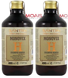 2 Shampoo Monovix H Santini - 490ml