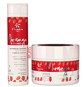 Kit Urban Floractive Morango e Chantilly - Shampoo 300ml + Mascara 250g