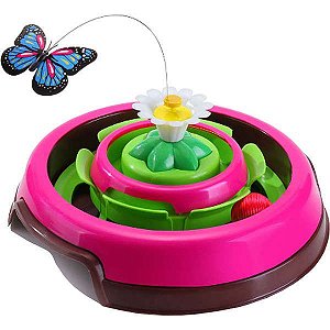 Truqys Pets Brinquedo Cat Spin Rosa 2 Em 1