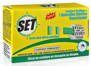 Set Inset Aparelho Vaporizador + 4 Pastilhas Repelentes