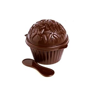 Plasútil Jogo De Porta Mix Mini Brigadeiro Plástico Com Colher 12 Peças