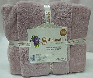 Atlântica Sofisticata Premiun Jogo De Lençol Solteiro Microfibra Rosa Suave 2 Peças