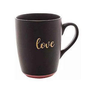 Rojemac Caneca De Cerâmica Love Preto Matt 340ML