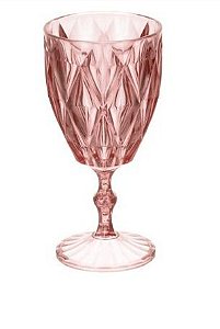 Plastifesta Taça De Poliestireno Diamante Rose Translúcido 300ML