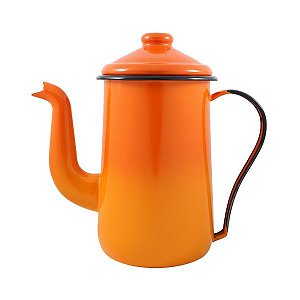 Ewel Bule Esmaltado Para Café Tradicional Laranja Nº14 1,5L