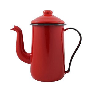 Ewel Bule Esmaltado Para Café Tradicional Vermelho Nº14 1,5L