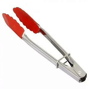 Mimo Style Pegador De Salada Em Inox e Silicone Vermelho 18CM