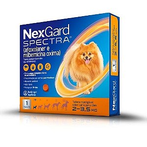 Nexgard Spectra Cães Tablete Mastigável 2 a 3,5Kg