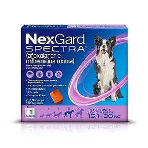 Nexgard Spectra Cães Tablete Mastigável 15,1 a 30KG