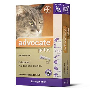 Advocate Gatos 0,08mL (4Kg a 8Kg)