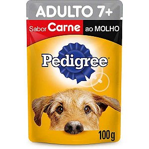 Pedigree Sachê Adulto 7+ Carne ao Molho 100GR