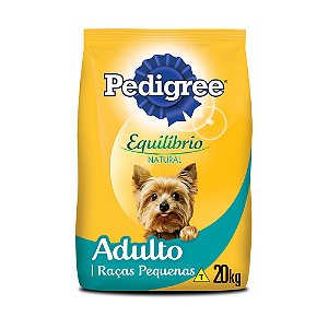 Pedigree Equilíbrio Natural Adulto Cães Raças Pequenas 20KG