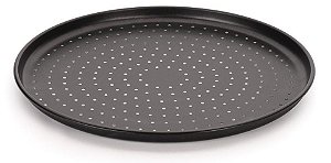 Multiflon Forma Teflon Antiaderente Para Pizza Com Furos Preta 35CM