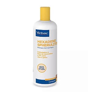 Virbac Shampoo Hexadene Spherulites Dermatológico para Cães e Gatos 250mL