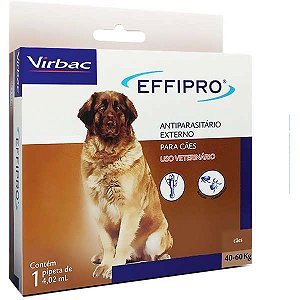 Virbac Effipro Antipulgas e Carrapatos 4,02 mL para Cães de 40 até 60 Kg