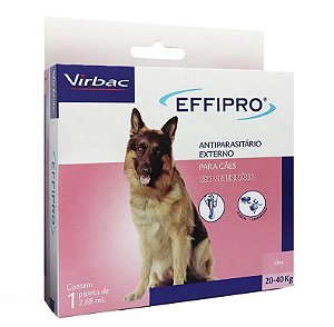 Virbac Effipro Antipulgas e Carrapatos Cães 20 a 40kg 2,68mL