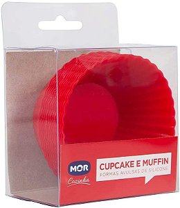 Mor Cupcake e Muffin Formas Avulsas Silicone 12 Unidades